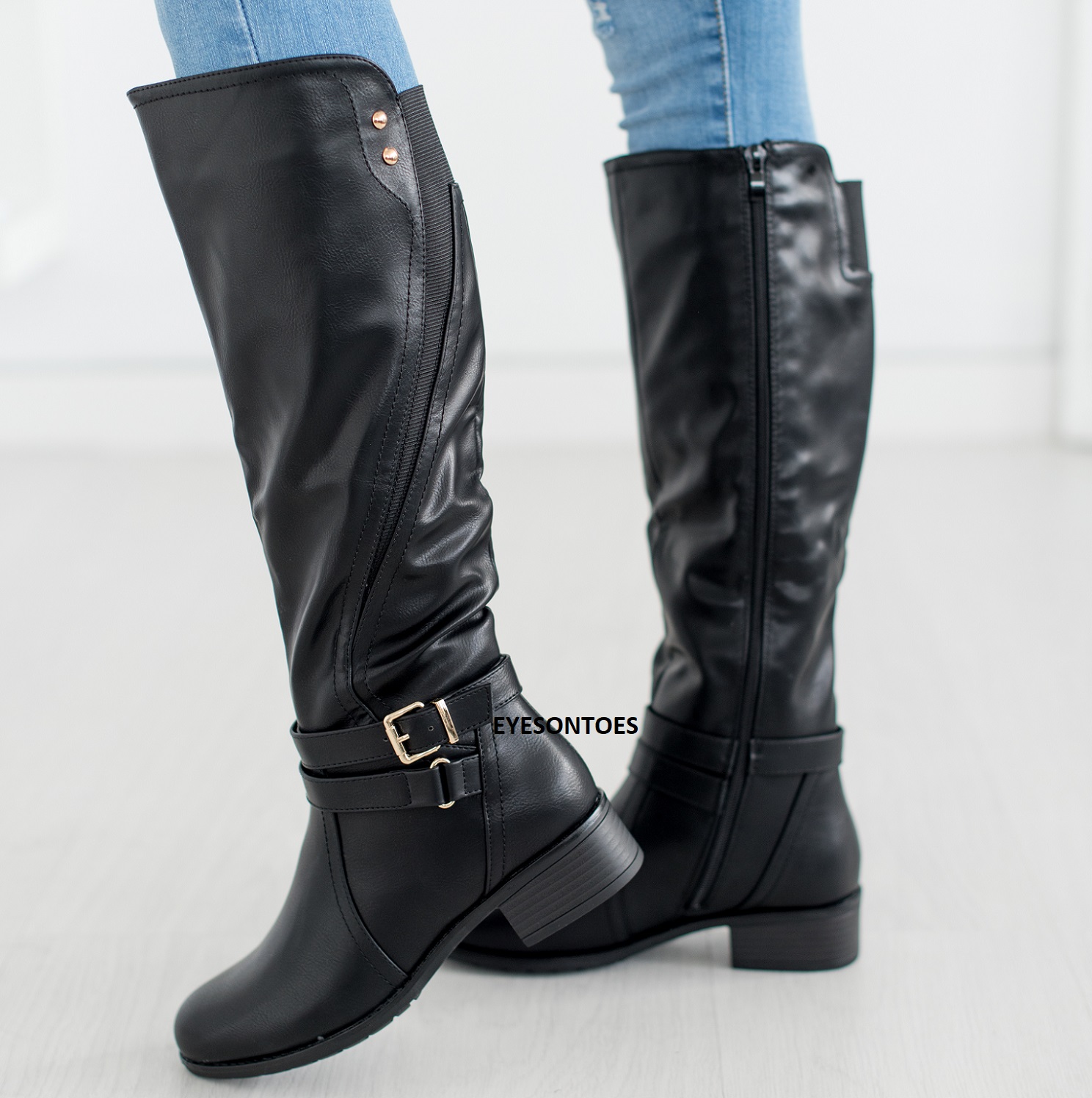 flat heeled riding boots